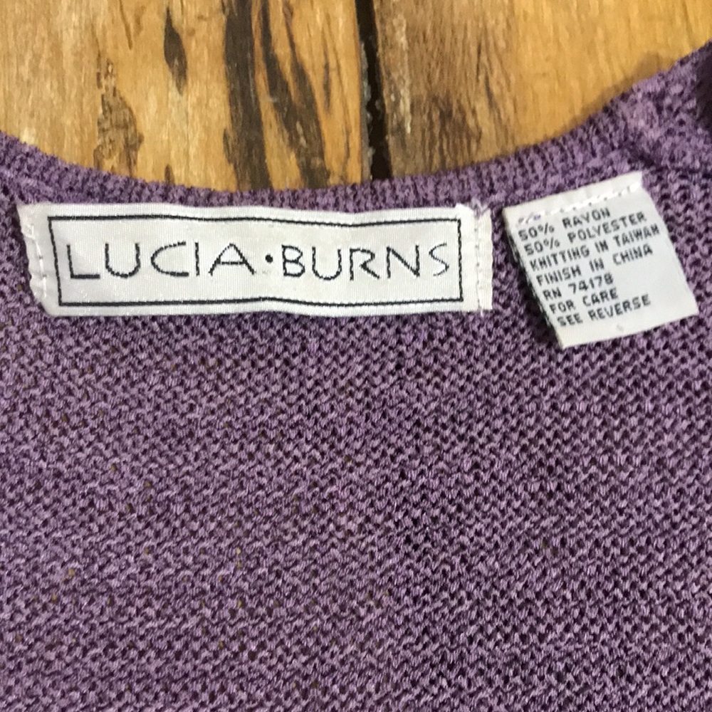 NWOT Lucia Burns Purple Cardigan - Picture 5 of 5